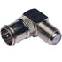 CESS Right Angle Coax F-Jack to F-Quick Push On Plug, Male/Female Adapter, Support Comcast, Verizon FiOS, 4 Pack