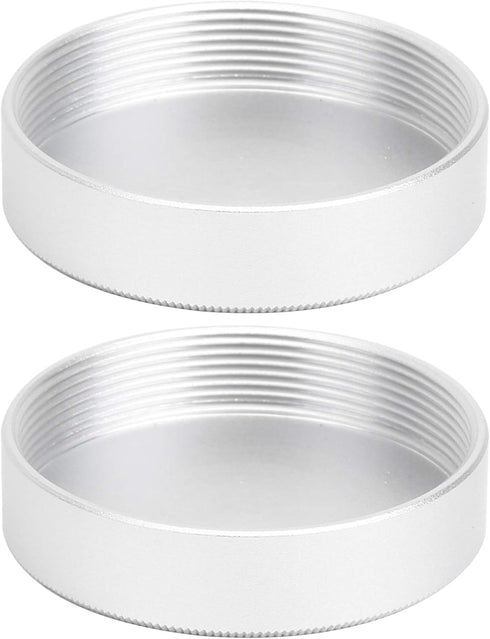 Lens Rear for M42 Mount Camera, Portable Metal Protective Case, Aluminum Alloy, Silver, 2 Packs
