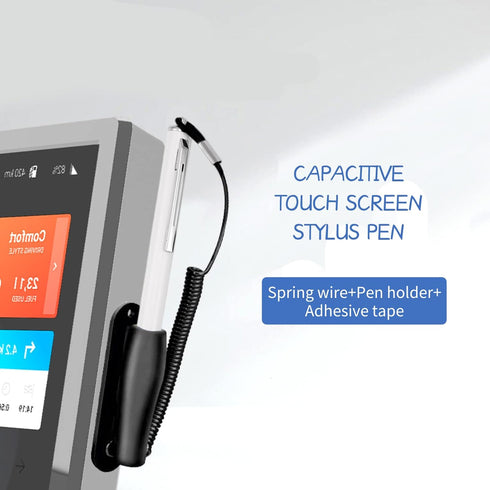Universal Capacitive Touch Screen Stylus Pen with Spring Rope Fixing Base for Mobile Phone/Tablet