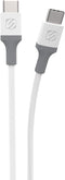 Scosche CC4WG-SP Strikeline USB-C to USB-C Sync Charging Cable, 4 Feet, White/Gray