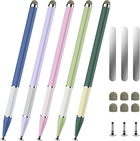 Bopomofo Stylus Pen for Touchscreen,5 PCS 2-in-1 Magnetic Stylus Pen High Sensitivity &