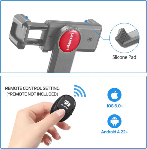 ULANZI Universal Phone Tripod Mount with Cold Shoe, Adjustable Clamp Holder for iPhone 11 Pro Max, Samsung Galaxy