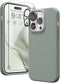GONEZ iPhone 14 Pro Case - Calke Green, Shockproof Liquid Silicone, Soft Anti-Scratch Lining + 2 Screen & Camera