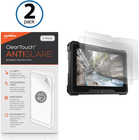 BoxWave Screen Protector Compatible with Dell Latitude 7212 Rugged Extreme Tablet - ClearTouch Anti-Glare (2-Pack),