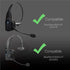 Global Teck Ear Pad Cushion Kit for Blue Parrott B350-XT Bluetooth Headset, 2 Leather Cushions, 2 Foam Earpads, 4
