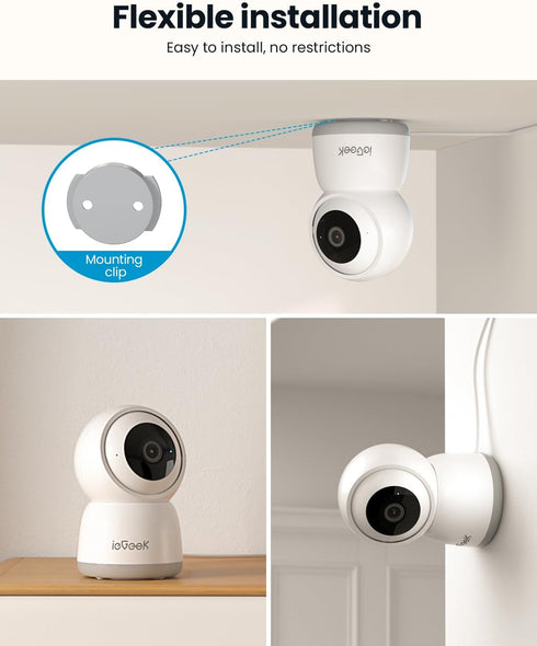 ieGeek 2K 5G 360 2-Way 24/7 (2 Pack) Indoor Camera, Cameras for Home Security, Security Camera Indoor, Pet/Dog/Baby