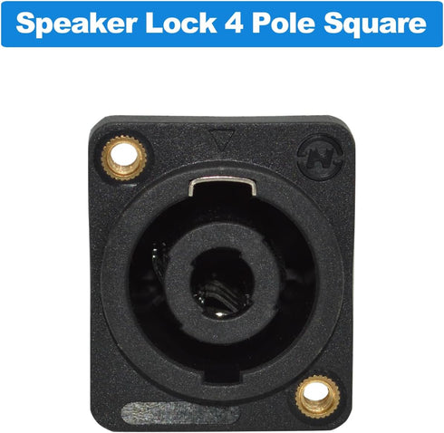 speakon Connector, Speaker Jack Twist Lock 4 Pole Square, Compatible with Speakon NL4MP, NL4MPR, NL4FC (8 Packs Black)