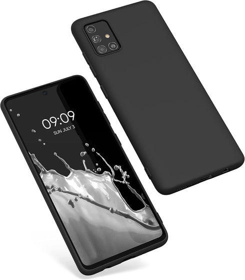 kwmobile Soft Slim Protective TPU Case for Samsung Galaxy A51 - Black Matte Cover