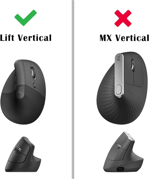 co2CREA Hard Case Replacement for Logitech Lift Vertical Ergonomic Mouse (Black Case)
