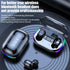 BD&M Wireless Earbuds, HiFi Stereo Gaming Earbuds with Digital LED Display, TWS Bluetooth Headphones for Sports, Work,