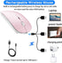Bluetooth Mouse for iPad Pro, Rechargeable Wireless Mouse for MacBook Pro, MacBook Air, Chromebook, Windows PC (Pink)