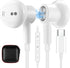 USB C Headphones - Noise Canceling Wired Earbuds for iPhone 15 Pro Max, Galaxy S20 FE, S23, Pixel 6/7/8, and more.