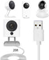 Smays 4-Pack 25ft Security Camera Micro USB Extension Cable Compatible for Wyze Cam Pan, Blink Mini, YI Home Camera, White by Smays
