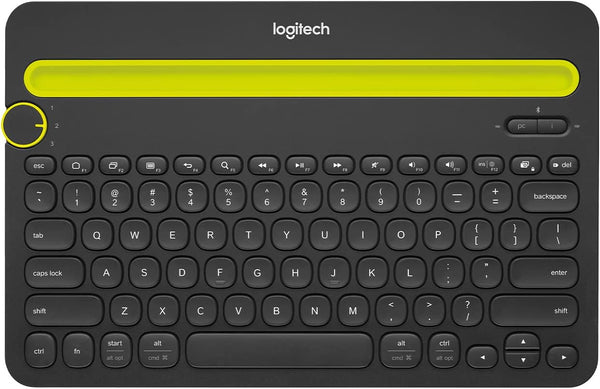 Logitech K480 Wireless Multi-Device Keyboard for Windows, macOS, iPadOS, Android, Bluetooth, Compact (Black)