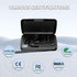 Wireless Bluetooth Headset with 500mAh Charging Case, 80 Hours Talking Time, V5.1 Hands-Free Earphones for