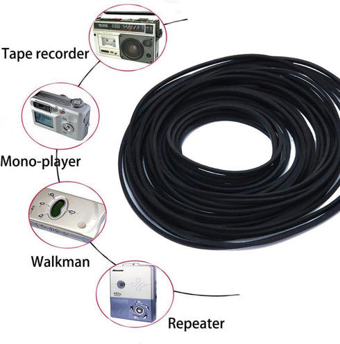 The Only One 56Pcs Set Cassette Repair,40-120mm(Black,1mm Recorder Rubber Belts-Rubber Drive Belt Premium for DVD, CD