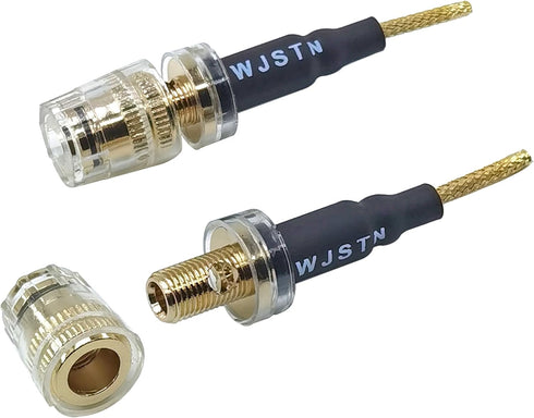 Flex Pin Banana Plugs to 4mm Female Banana Jack Speaker Audio Adapter for Amplifier Sound Systems, 4 Pack