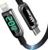 AICase 4FT USB C to Lightning Cable with LED Display, compatible with iPhone 13, 12, 11, AirPods Pro, supports Power