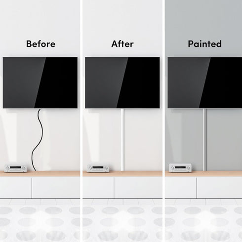 EVEO Cord Hider, 300” Cable Hider for Wires on Wall, Cable Cover for TV, White