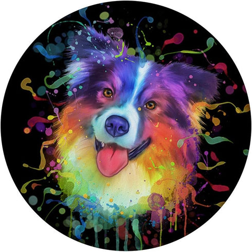 Watercolor Australian Shepherd Lover Gift - Aussie Dog PopSockets Grip and Stand for Phones and Tablets