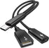 USB C OTG with Charging Adapter, USB C OTG Splitter with 60W PD Fast Charge for Steam Deck, Galaxy S22, Switch