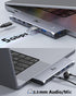 USB C Hub Adapter for MacBook Pro/Air M1M2, Multiport Adapter with 4K HDMI and 100W Thunderbolt