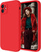 Cordking iPhone 11 Case, Upgraded Silicone with Camera Protection, Soft Anti-Scratch Microfiber Lining, 6.1 inch, Red