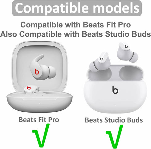 6 Pairs Double Flange Ear Tips - Compatible with Beats Fit Pro, S/M/L Replacement Silicone Wing Eartips