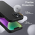 JETech Silicone Case for iPhone 14 6.1-Inch, Silky-Soft Touch, Shockproof Cover with Microfiber Lining, Black