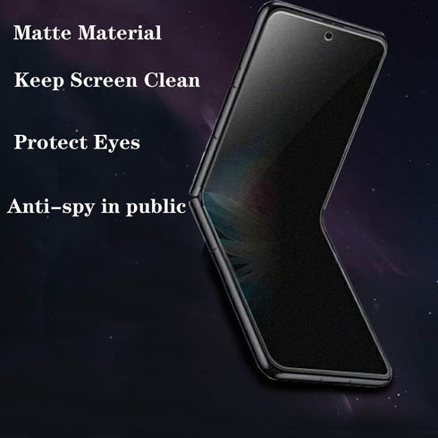 3 Pack Privacy Matte Screen Protector for Samsung Galaxy Z Flip 4 5G 2022, Anti-Peep Outside + Inside Screen Protector