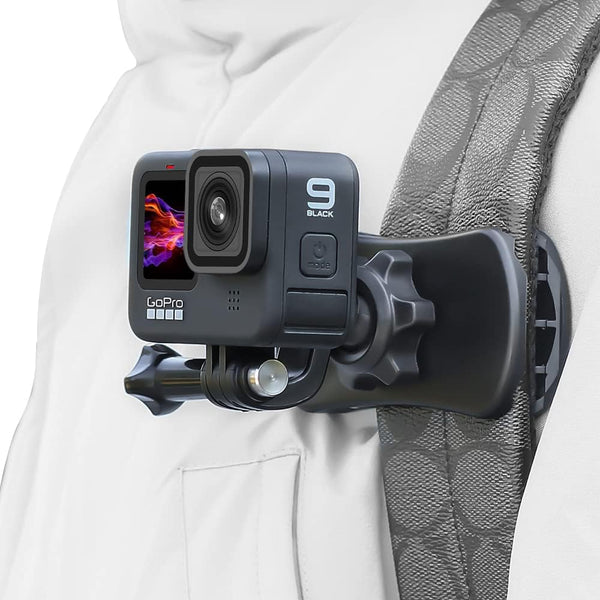 SUREWO 360° Rotation Backpack Strap Mount Quick Clip for GoPro Hero 13, 12, 11, 10, 9, 8, 7, 6, 5, 4, DJI Osmo Action