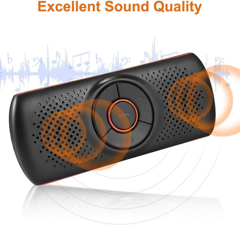 Bluetooth Handsfree Speakerphone for Cell Phone, Wireless Car Kit Music Player Adapter for Home/Sport/Outdoor