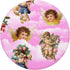 Y2K Aesthetic Angel Print Cherub Cloud Pink 90's Style PopSockets PopGrip: Swappable Grip for Phones & Tablets