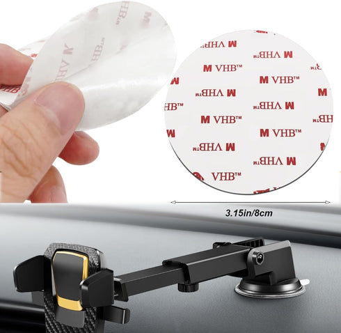 10 Pack 80mm (3.15") Circular Double Sided Sticky Pads, Strong Car Sticky Adhesive Replacement for Car Mount Mounting Holder Disk Windshield GPS Camera Lock Sucker Suction Cup Hook Dashboard Bracket
