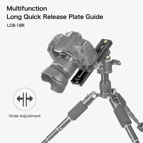 koolehaoda 180mm Quick Release Plate Rail Nodal Slide Dual Dovetail Plate with Bubble Level Compatible Arca-Swiss