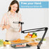 YIYANT Overhead Tripod Mount for Camera Webcam Ring Light, Long Over Head Articulating Arm with Phone Holder and Ball