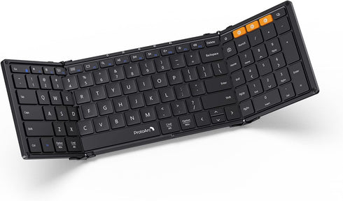 ProtoArc XK01 Foldable Bluetooth Keyboard, Full-Size Wireless Portable Keyboard with Numeric Keypad