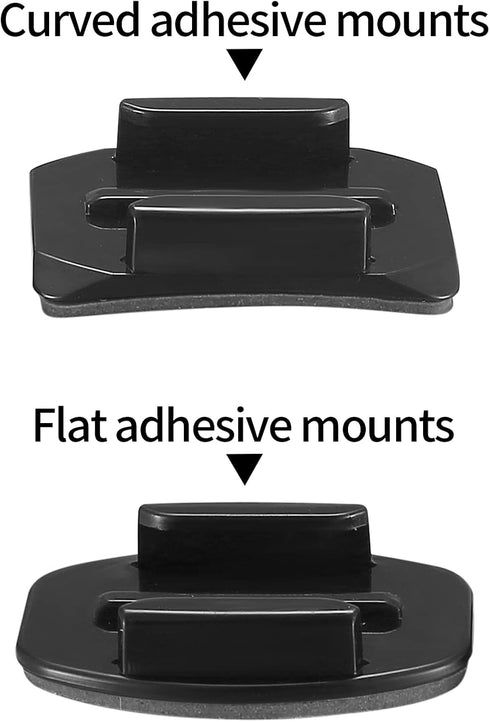 Fulushouxi 18 Set Helmet Adhesive Sticky Mount, Compatible with GoPro Hero 10/9/8/7, Action Camera