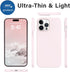 AOTESIER Shockproof Series iPhone 14 Pro Max Case, Ultra Slim Thin Silicone Cover, Full-Body Protective 6.7 inch Chalk