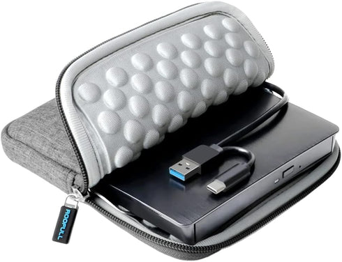 ROOFULL External CD DVD Drive, USB 3.0 Type-C Portable CD/DVD-ROM +/-RW for Laptop PC, Windows, Mac, Linux