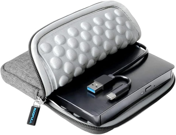 ROOFULL External CD DVD Drive, USB 3.0 Type-C Portable CD/DVD-ROM +/-RW for Laptop PC, Windows, Mac, Linux