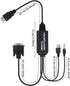 VGA to HDMI Adapter Cable 4ft with Audio for PC, Laptop to Monitor, Display, HDTV
