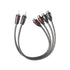 1ft RCA 1 Male to 2 Female Audio Speaker Y Adapter Splitter Cable (2 Pack)