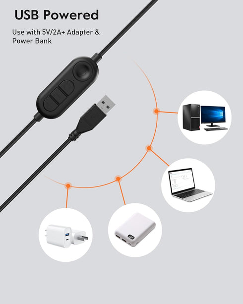 LitONES 97.8+, 50 Upgraded Ring Light for Laptop, Monitor & Desk Eye-Caring Diffused LED Computer Light