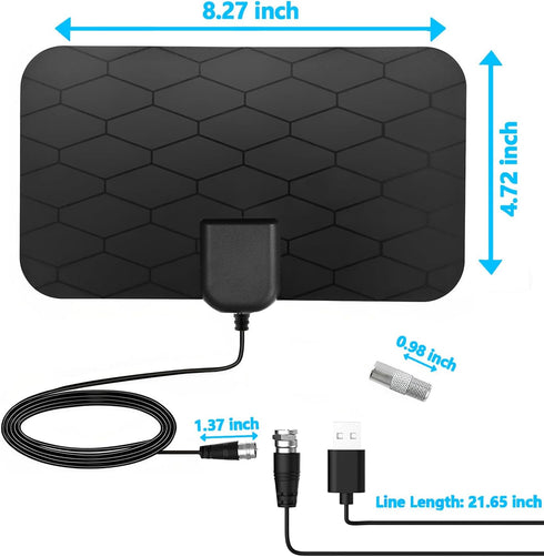KANGYUE TV,360Reception,Support 4K 1080p 10ft Digital TV Antenna,Antenna for Smart Smart Television,Signal