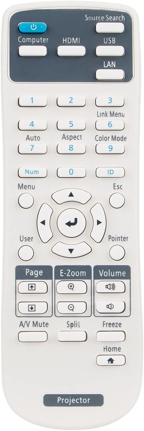 218906000 Replace Remote Control Compatible with Epson Projector PowerLite L615U L610W L510U L400U L610 L500W