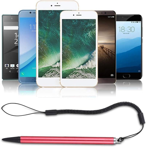 Screen Touch Painting Pen, Resistive Hard Tip Stylus Pen with Spring Rope for POS/PDA/Car Navigator/Resistive Mobile