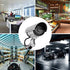 FINDERS&CO Fake Security Camera with Realistic Red Flashing Lights and Warning Sticker (2, Silver)