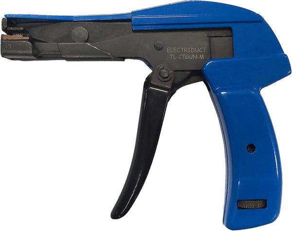 Electriduct Cable Tie Gun Zip Tie Cutting and Fastening Tool with Adjustable Tension for Nylon Cable Ties, Flush Cut