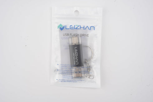 LEIZHAN USB C Flash Drive 32GB - Type C Thumb Drive for Samsung Galaxy S10, S10e, S9, S8, LG G5 G6, Black